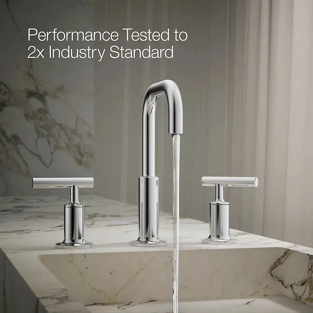 Kohler Purist Widespread bathroom sink faucet with Lever handles, 1.2 gpm - Plumbing Market