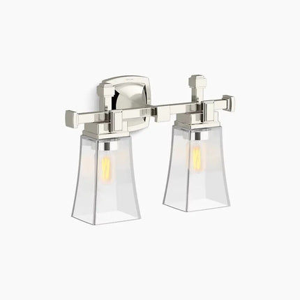 Kohler Riff 2 Light Sconce 31756-SC02-SNL - Plumbing Market