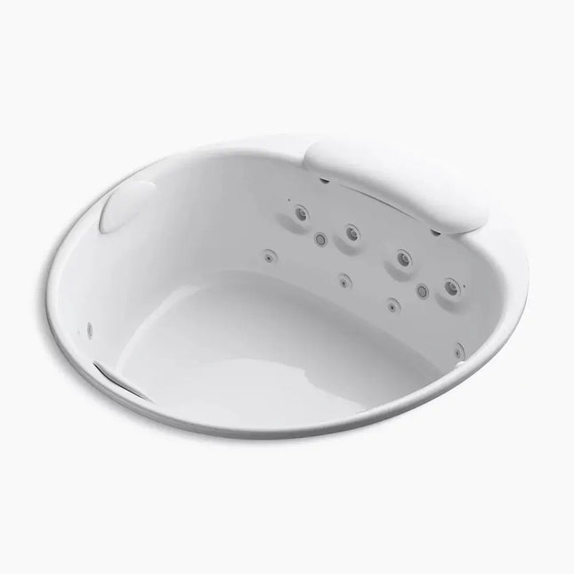 Kohler RiverBath 66" drop-in heated whirlpool bath with chromatherapy K-1394-H2-0 - Plumbing Market