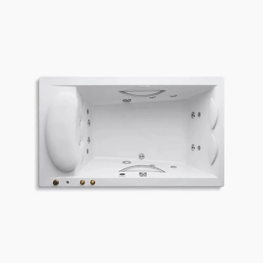 Kohler RiverBath 75" x 45" drop-in heated whirlpool bath K-1360-H2-0 - Plumbing Market