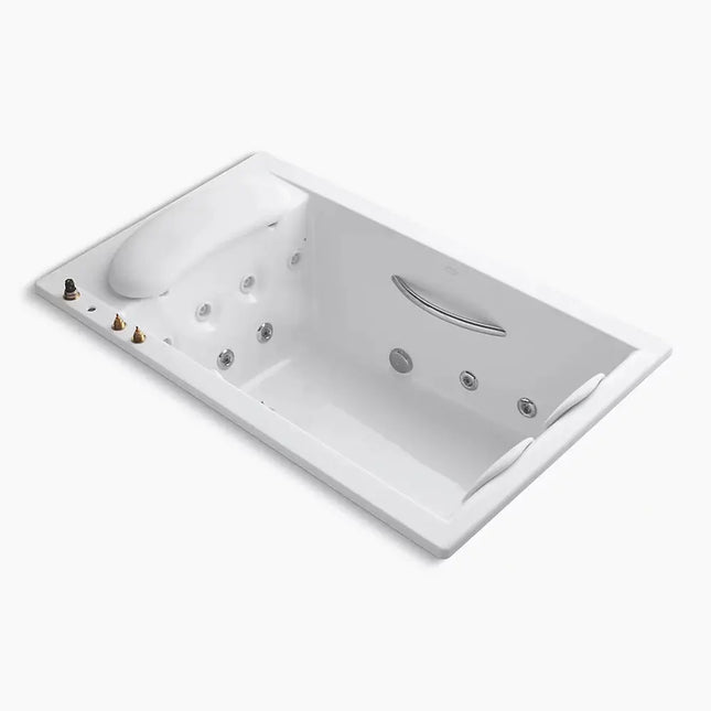 Kohler RiverBath 75" x 45" drop-in heated whirlpool bath K-1360-H3-0 - Plumbing Market