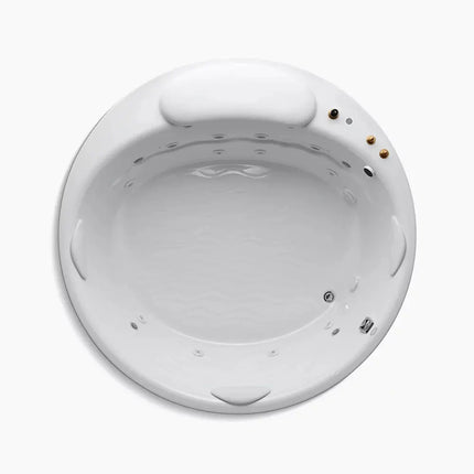 Kohler RiverBath 75" x 75" drop-in heated whirlpool bath with chromatherapy K-1397-H2-0 - Plumbing Market