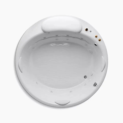 Kohler RiverBath 75" x 75" drop-in whirlpool with heater without jet trim K-1397-H3-0 - Plumbing Market