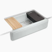 Kohler Riverby 35-3/4" undermount single-bowl farmhouse workstation kitchen sink K-24564-PC-95 - Plumbing Market