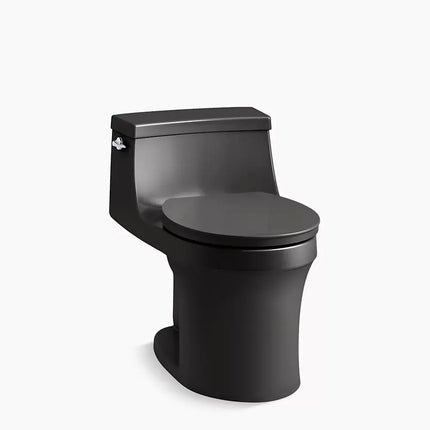 Kohler San Souci One-piece round-front toilet, 1.28 gpf Black - Plumbing Market