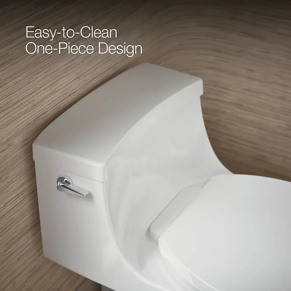 Kohler San Souci One-piece round-front toilet, 1.28 gpf white - Plumbing Market