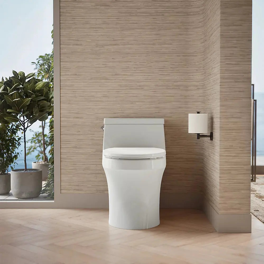 Kohler San Souci One-piece round-front toilet, 1.28 gpf white - Plumbing Market