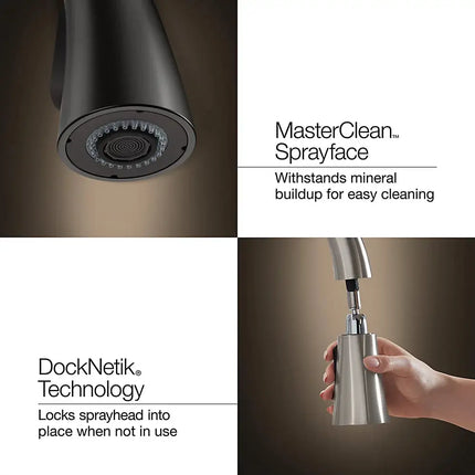 Kohler Simplice Compact Pull Down Kitchen Sink Faucet with Three Function Sprayhead K-597-CP - Plumbing Market