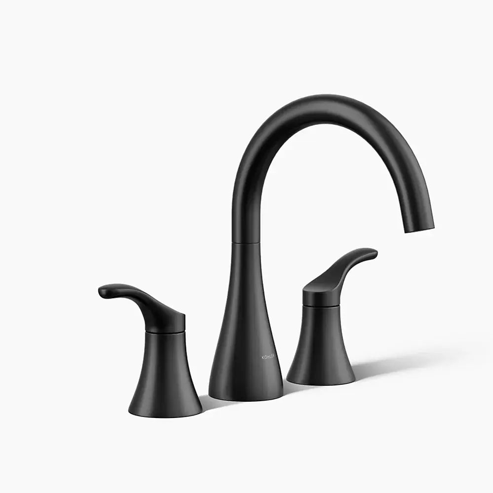 Kohler Simplice Deck-mount bath faucet trim black - Plumbing Market