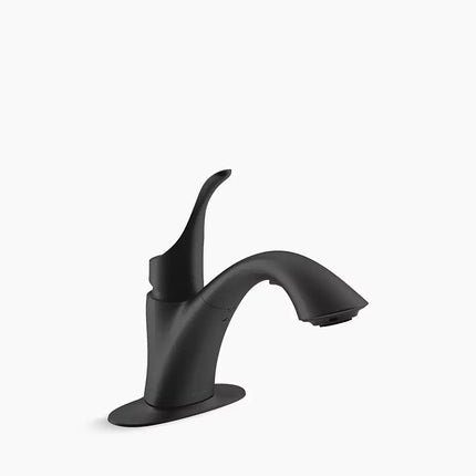 Kohler Simplice Pull-out laundry sink faucet with two-function sprayhead K-22035-BL - Plumbing Market