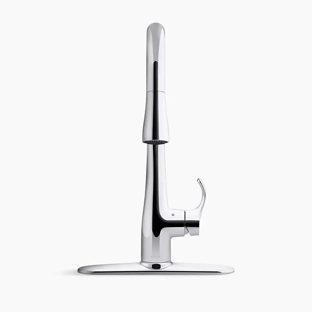 Kohler Simplice Touchless pull-down kitchen sink faucet with three-function sprayhead K-22036-VS - Plumbing Market