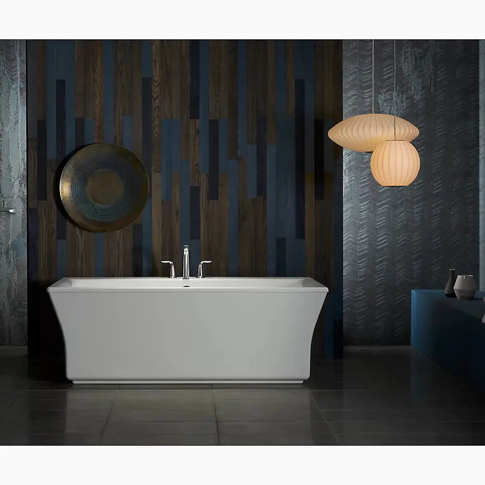 Kohler Stargaze 60-1/4" x 34-1/4" Freestanding Bath with Fluted Shroud - Plumbing Market