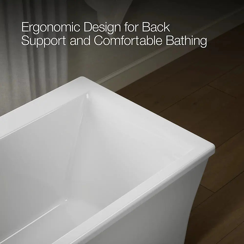 Kohler Stargaze 60-1/4" x 34-1/4" Freestanding Bath with Fluted Shroud - Plumbing Market