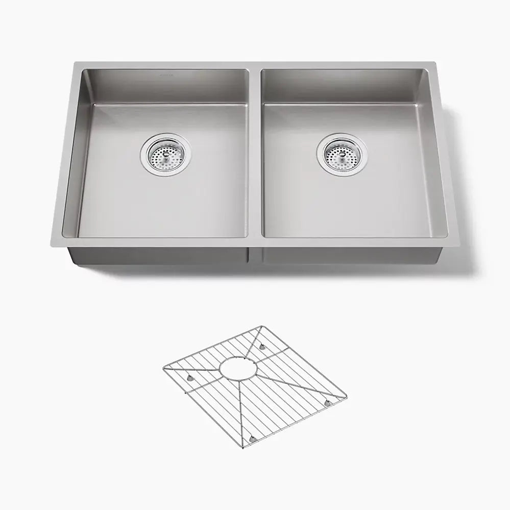 Kohler Strive 32" undermount double-bowl kitchen sink K-33160-NA - Plumbing Market