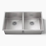 Kohler Strive 32" undermount double-bowl kitchen sink with accessories K-5281-NA - Plumbing Market