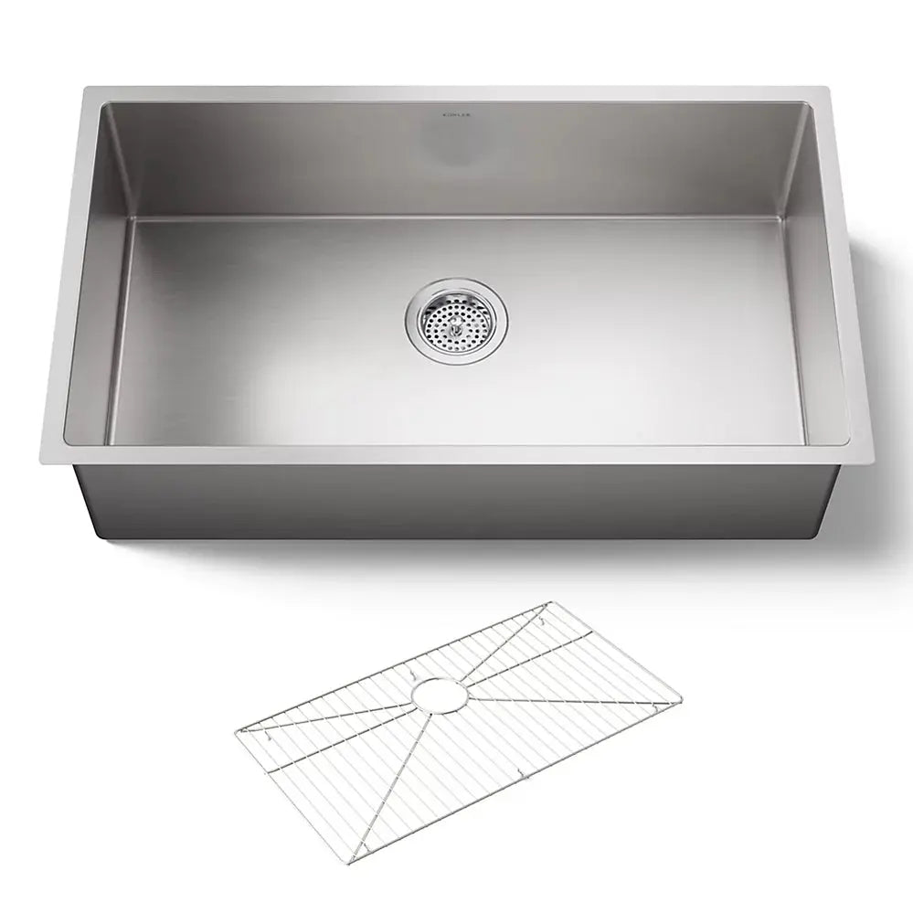 Kohler Strive 32" undermount single-bowl kitchen sink with accessories K-5285-NA - Plumbing Market