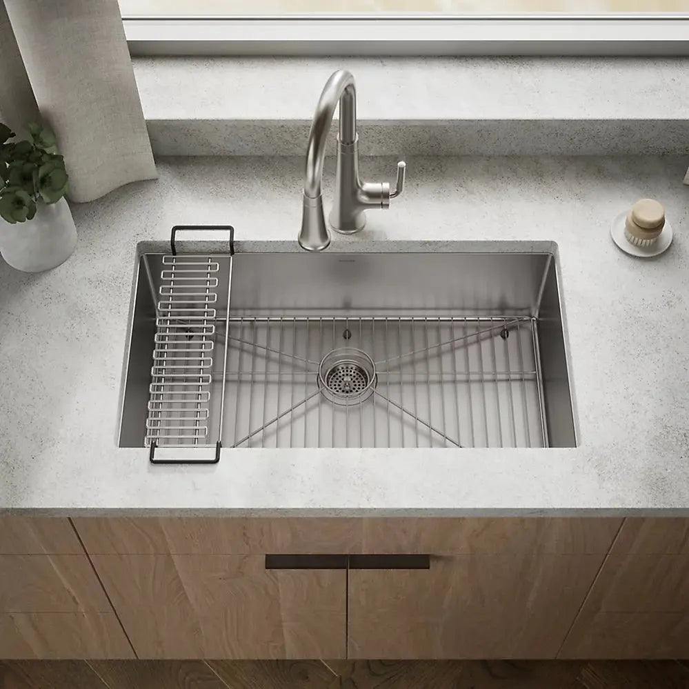Kohler Strive 32" undermount single-bowl kitchen sink with accessories K-5285-NA - Plumbing Market
