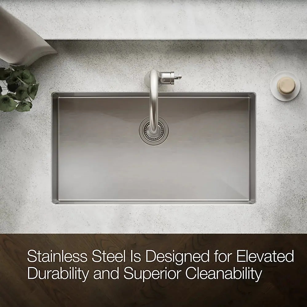 Kohler Strive 32" undermount single-bowl kitchen sink with accessories K-5285-NA - Plumbing Market
