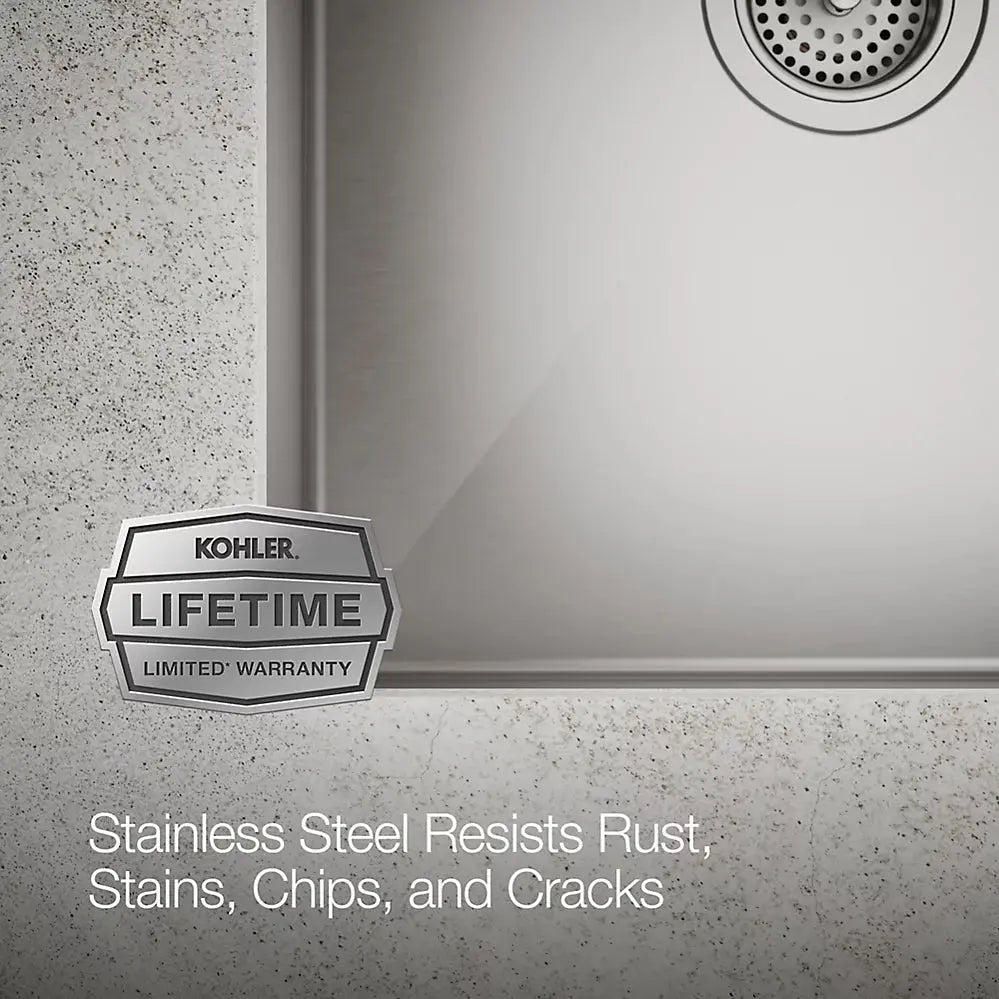 Kohler Strive Smart Divide 32" undermount double-bowl kitchen sink K-5284-NA - Plumbing Market