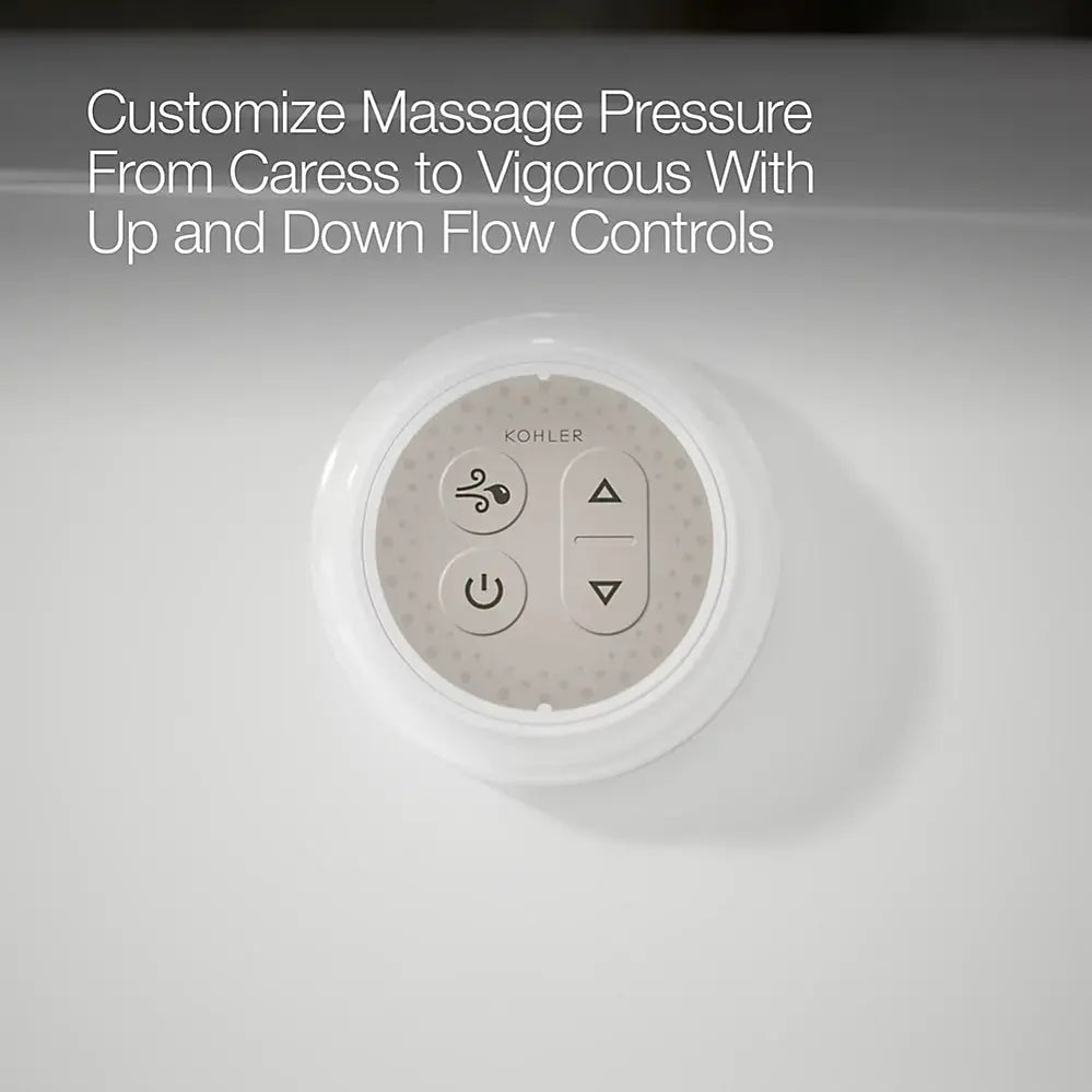 Kohler Sunward 60" x 42" drop-in Heated BubbleMassage air bath White - Plumbing Market