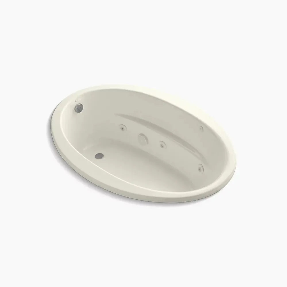 Kohler Sunward 60" x 42" drop-in whirlpool bath with Bask heated surface K-1162-W1-96 - Plumbing Market