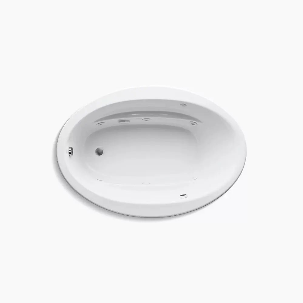 Kohler Sunward 60" x 42" drop-in whirlpool bath with Bask heated surface K-1162-W1-96 - Plumbing Market
