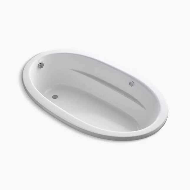 Kohler Sunward 72" x 42" drop-in Heated BubbleMassage air bath with Bask heated surface K-1164-GHW-0 - Plumbing Market
