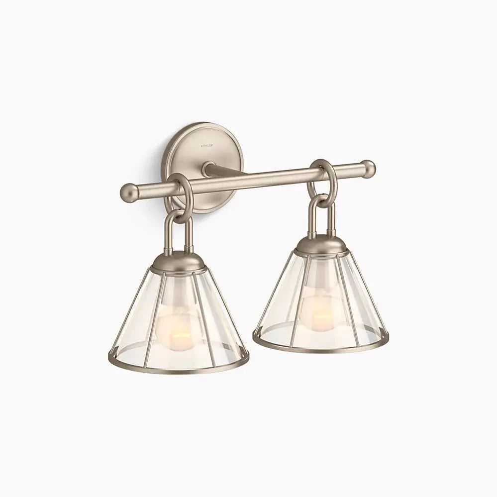 Kohler Terret 2 Light Sconce 27742-SC02-BVL - Plumbing Market