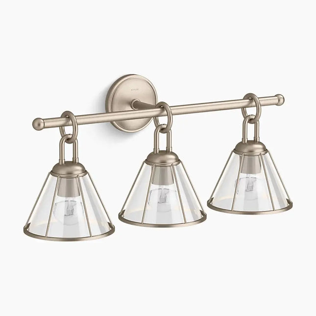 Kohler Terret 3 Light Sconce 27743-SC03-BVL - Plumbing Market