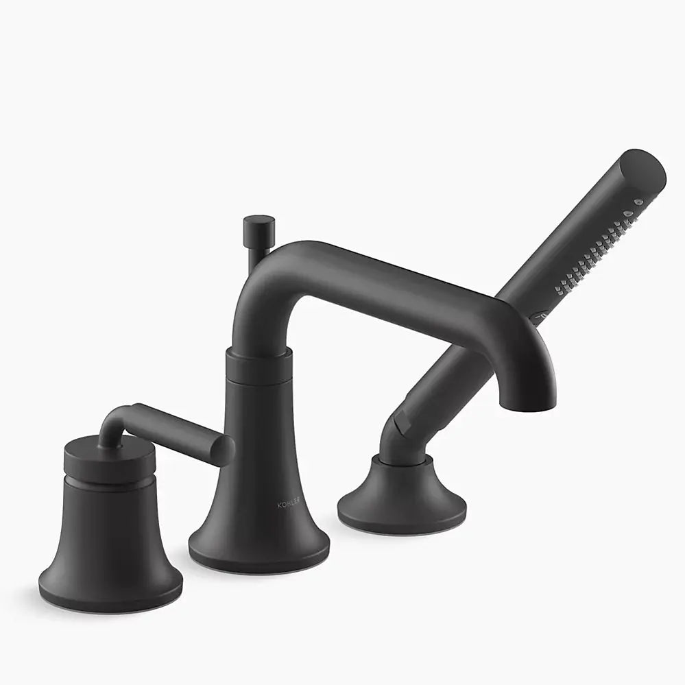 Kohler Tone Deck-mount bath faucet with handshower black - Plumbing Market