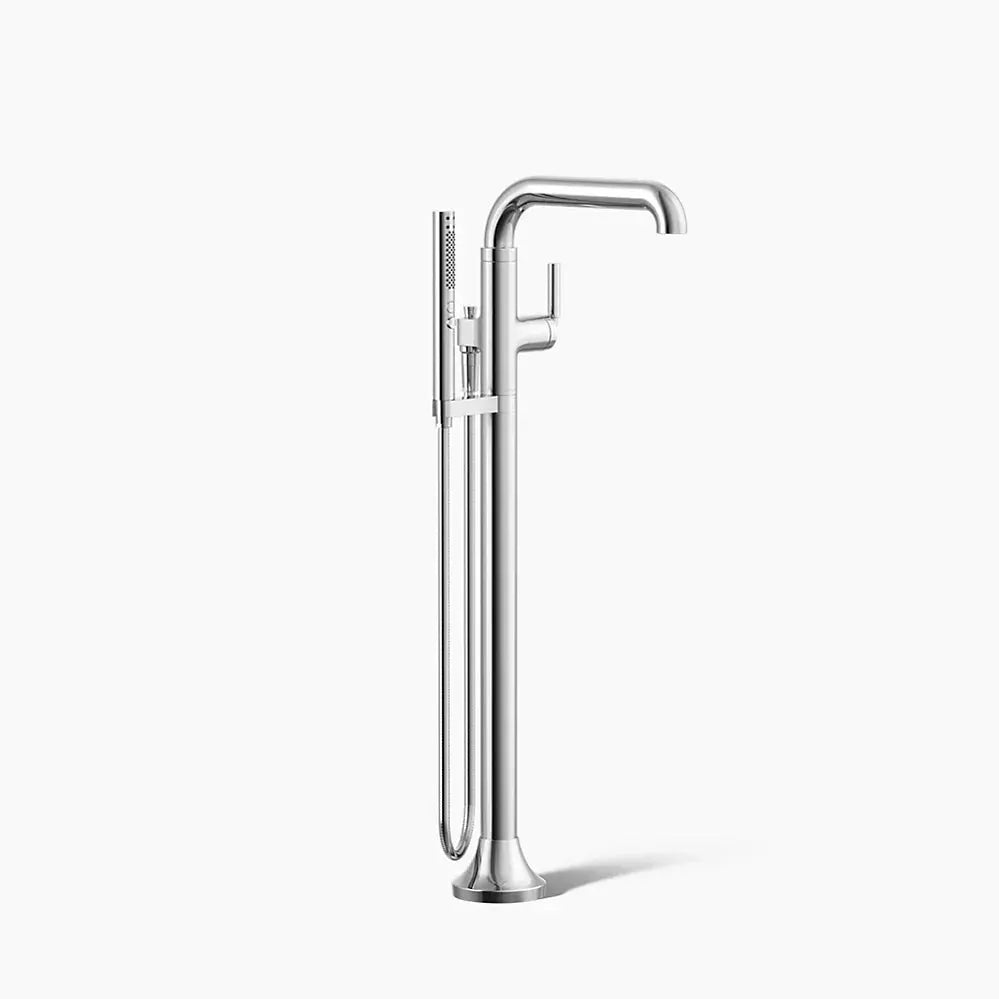 Kohler Tone Floor-mount bath filler trim with handshower chrome - Plumbing Market