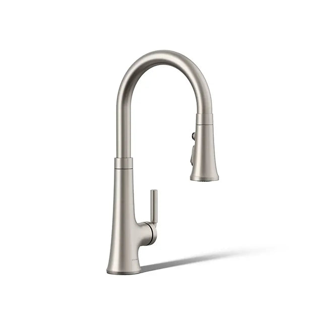 Kohler Tone Pull-down kitchen sink faucet with three-function sprayhead K-23764-VS - Plumbing Market