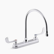 Kohler Triton Bowe 1.8 gpm kitchen sink faucet with 9-5/16" gooseneck spout, aerated flow and wristblade handles - Plumbing Market