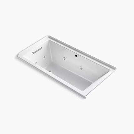 Kohler Underscore 60" x 30" alcove Heated BubbleMassage air bath with whirlpool, left drain K-1167-XHGHL-0 - Plumbing Market