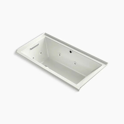 Kohler Underscore 60" x 30" alcove Heated BubbleMassage air bath with whirlpool, left drain K-1167-XHGHL-NY - Plumbing Market