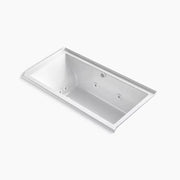 Kohler Underscore 60" x 30" alcove Heated BubbleMassage air bath with whirlpool, right drain K-1167-XHGHR-0 - Plumbing Market