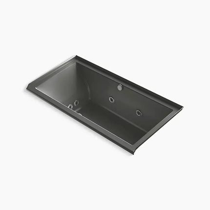 Kohler Underscore 60" x 30" alcove Heated BubbleMassage air bath with whirlpool, right drain K-1167-XHGHR-58 - Plumbing Market