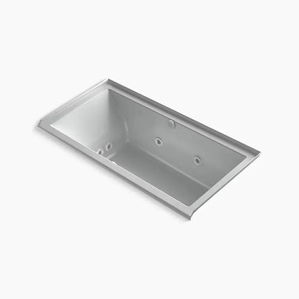 Kohler Underscore 60" x 30" alcove Heated BubbleMassage air bath with whirlpool, right drain K-1167-XHGHR-95 - Plumbing Market