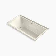 Kohler Underscore 60" x 30" alcove Heated BubbleMassage air bath with whirlpool, right drain K-1167-XHGHR-96 - Plumbing Market