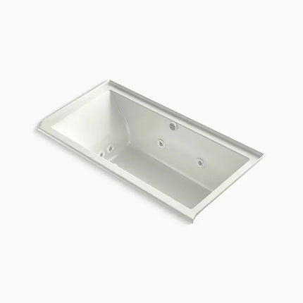 Kohler Underscore 60" x 30" alcove Heated BubbleMassage air bath with whirlpool, right drain K-1167-XHGHR-NY - Plumbing Market