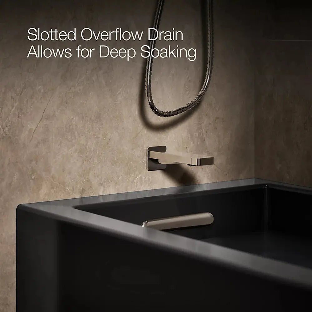Kohler Underscore 60" x 30" alcove bath right drain black - Plumbing Market
