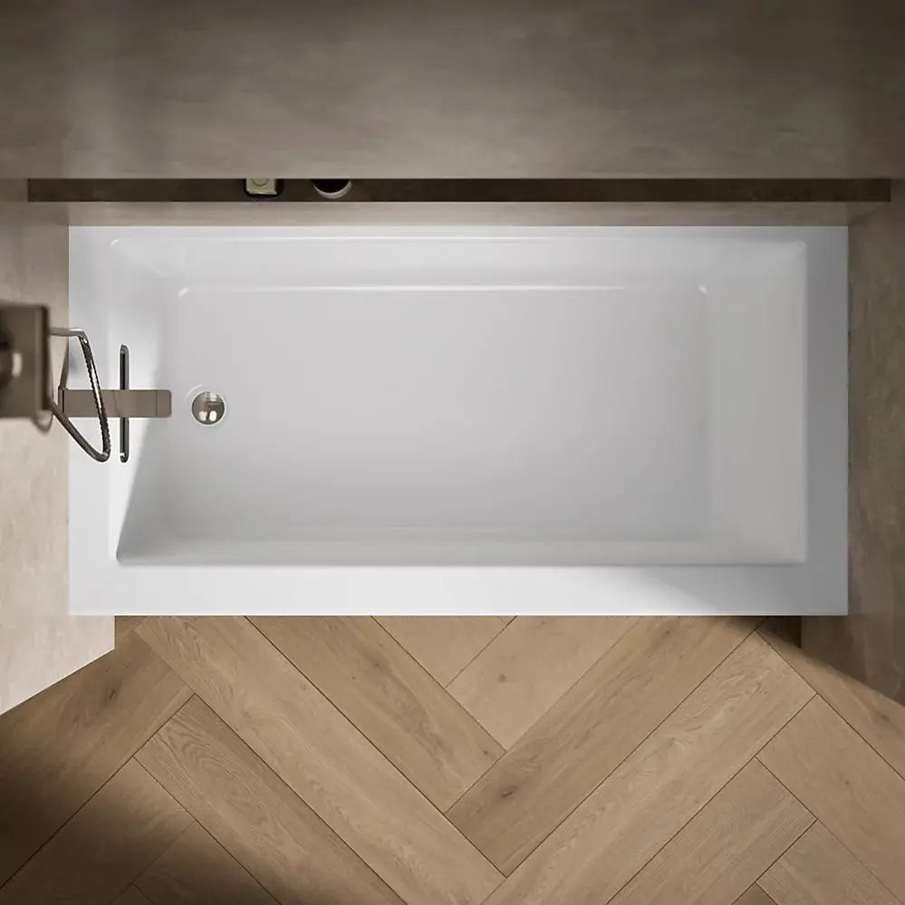 Kohler Underscore 60" x 30" alcove bath with integral apron, integral flange, and left-hand drain White - Plumbing Market