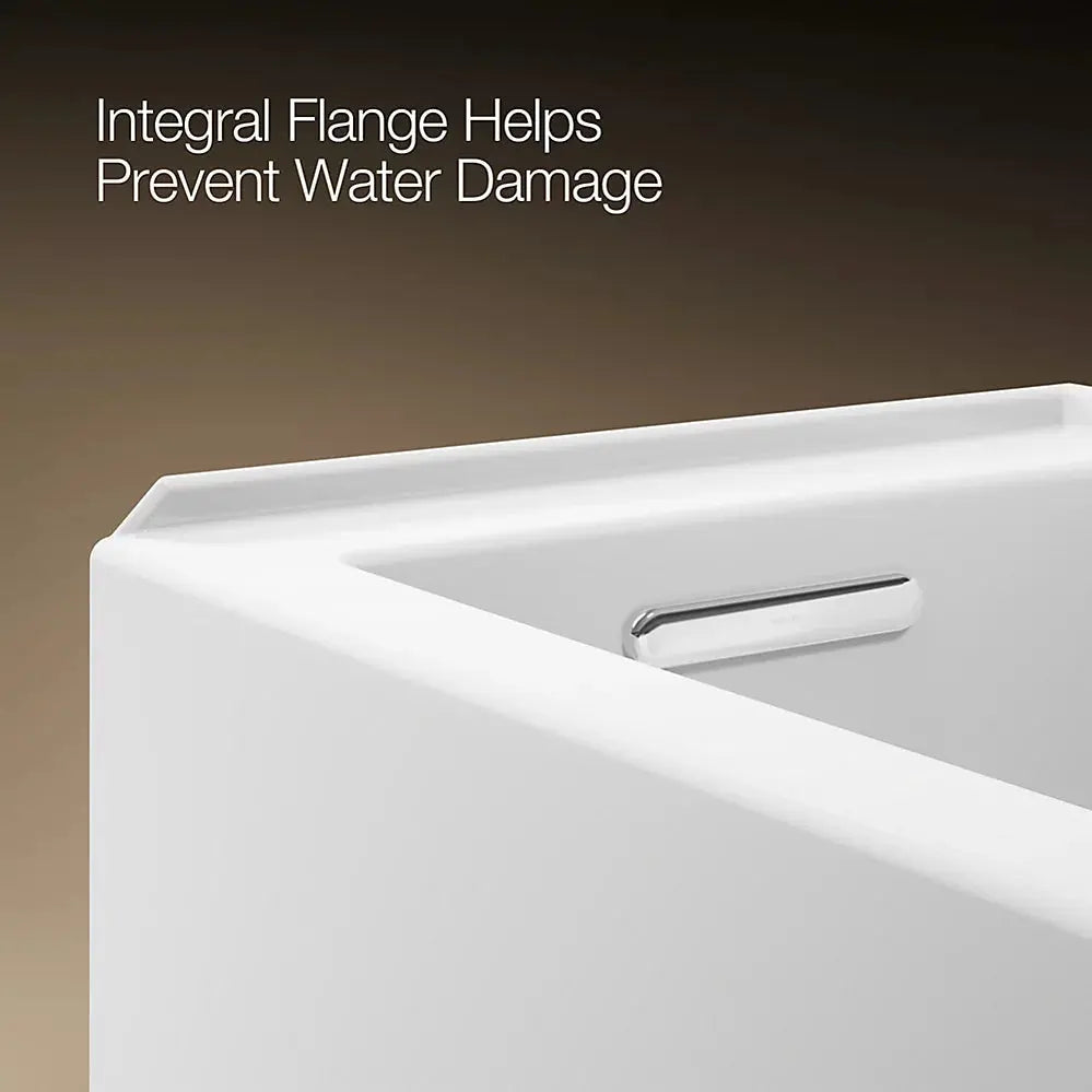 Kohler Underscore 60" x 30" alcove bath with integral apron, integral flange, and left-hand drain White - Plumbing Market