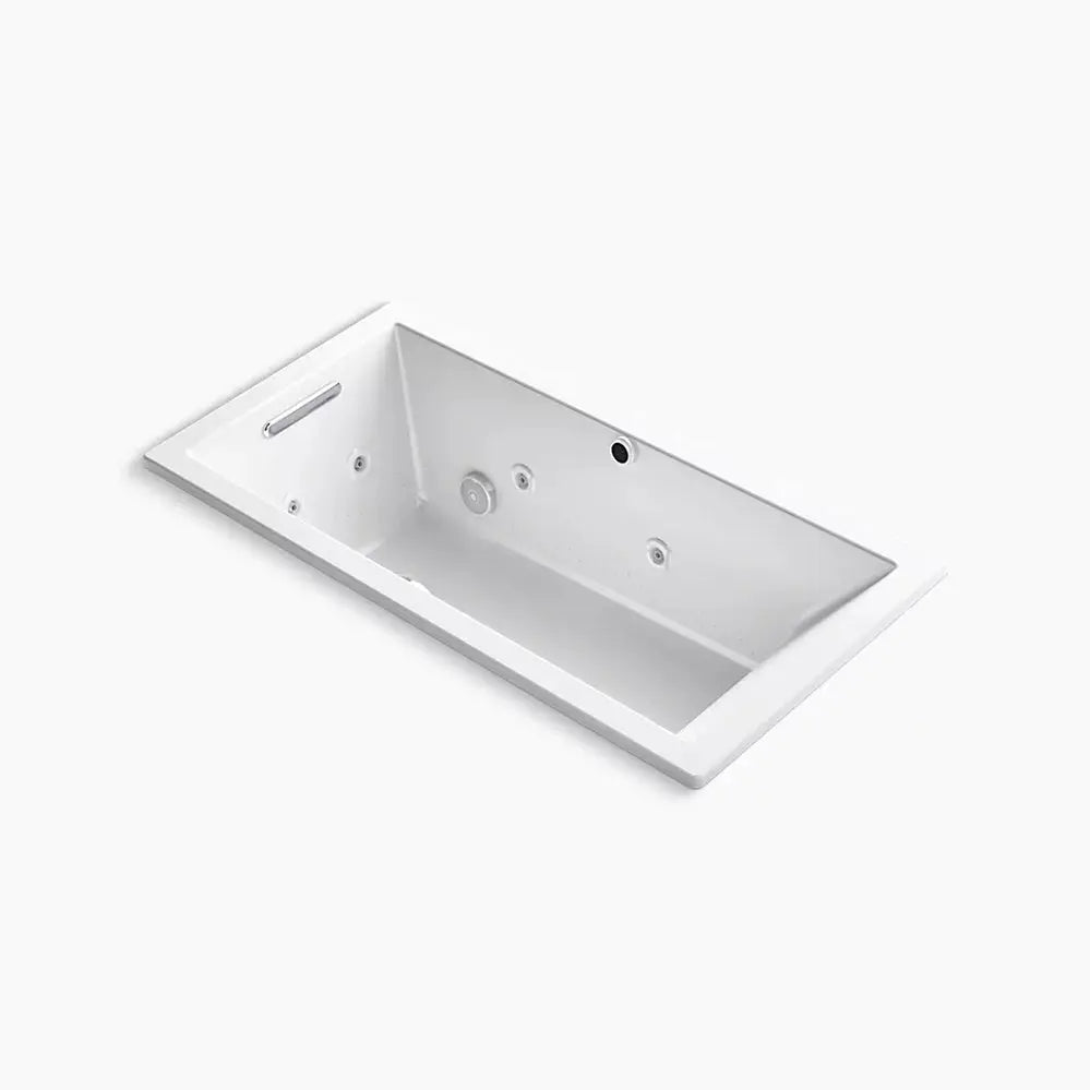 Kohler Underscore 60" x 30" drop-in Heated BubbleMassage air bath with whirlpool K-1167-XHGH-0 - Plumbing Market