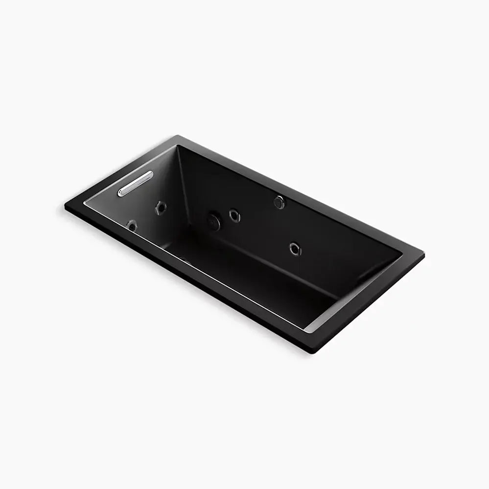 Kohler Underscore 60" x 30" drop-in Heated BubbleMassage air bath with whirlpool K-1167-XHGH-7 - Plumbing Market