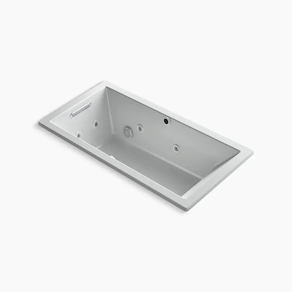Kohler Underscore 60" x 30" drop-in Heated BubbleMassage air bath with whirlpool K-1167-XHGH-95 - Plumbing Market