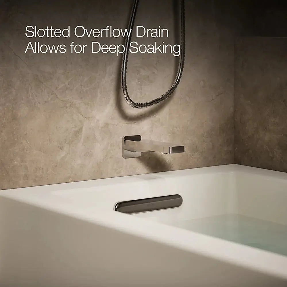 Kohler Underscore 60" x 32" alcove bath, left drain Biscuit - Plumbing Market
