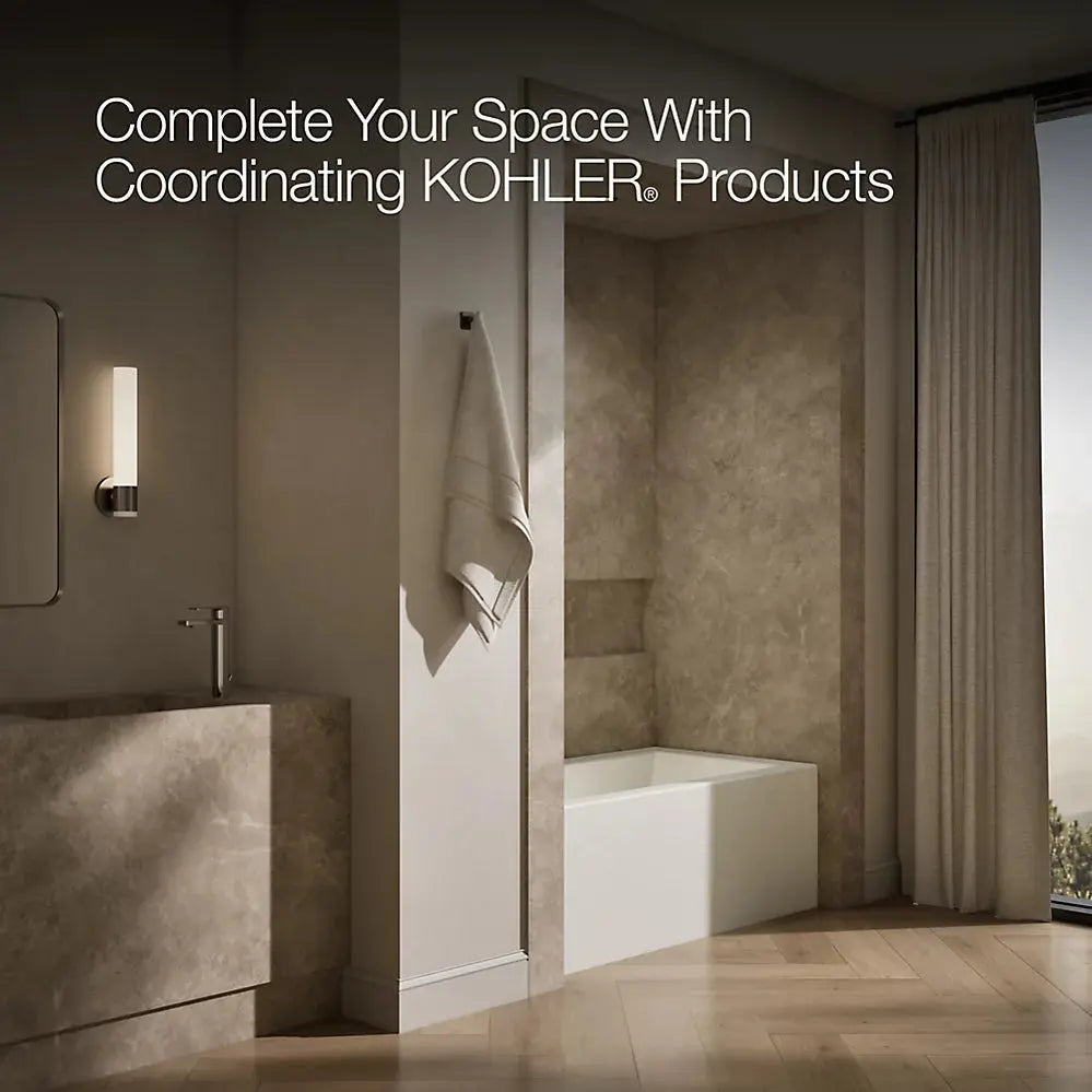 Kohler Underscore 60" x 32" alcove bath, left drain Biscuit - Plumbing Market
