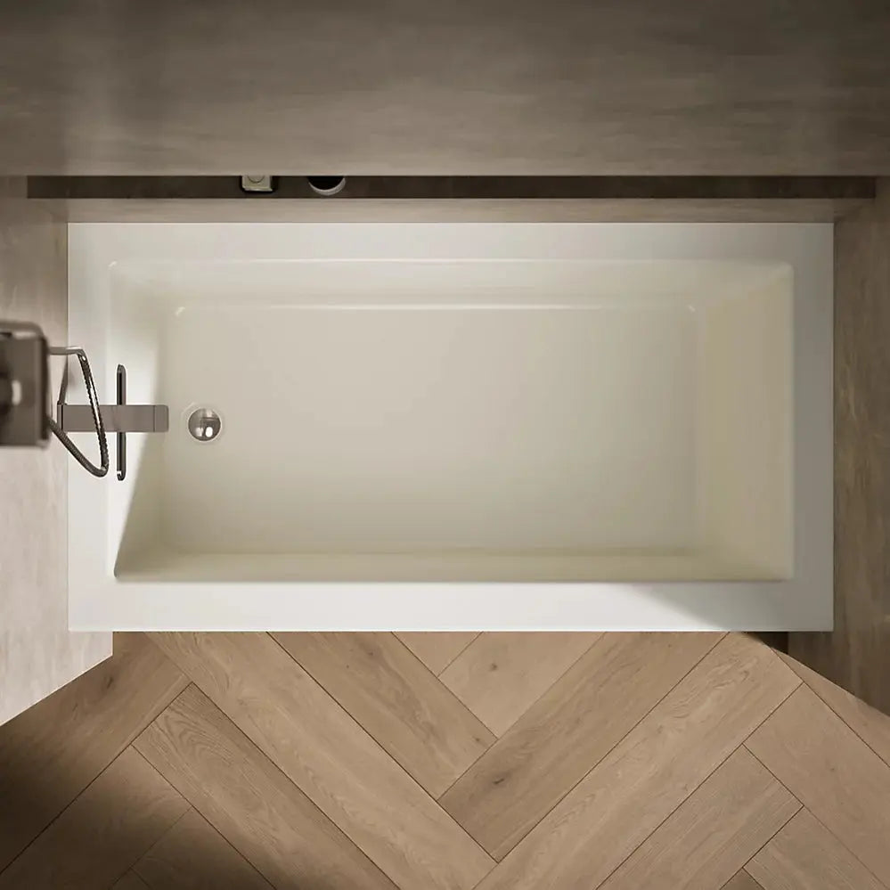 Kohler Underscore 60" x 32" alcove bath, left drain Biscuit - Plumbing Market
