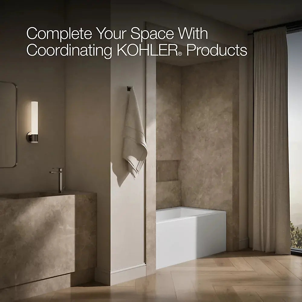 Kohler Underscore 60" x 32" alcove bath, left drain White - Plumbing Market